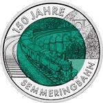 Pièce de monnaie 25 euro Autriche 2004 argent et niobium BU – Chemin de fer de Semmering