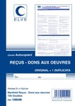 Carnets de recus - 'Dons aux oeuvres', A5 ELVE