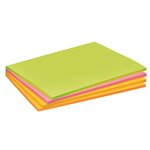 Lot de 4 blocs super sticky meeting notes- 149 x 200 mm orange jaune rose vert post-it