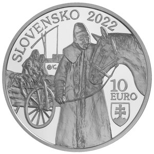 Pièce de monnaie 10 euro Slovaquie 2022 argent BU – Emigration Slovaque à Kovačica