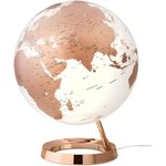 Globe terrestre lumineux Light & Colour Ø 30 cm - Métal cuivré