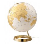 Globe terrestre lumineux Light & Colour Ø 30 cm - Métal doré