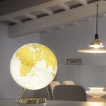 Globe terrestre lumineux Light & Colour Ø 30 cm - Métal doré