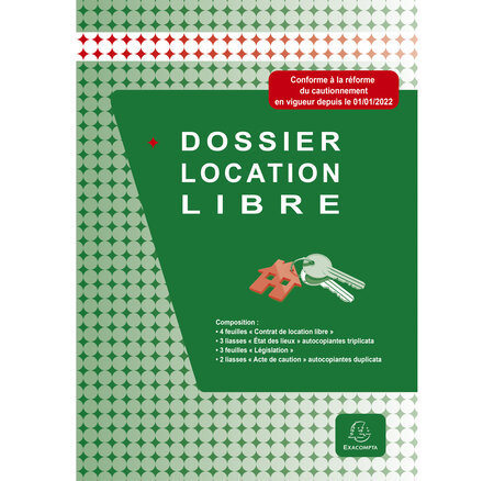 Dossier Location Libre - Vert - X 5 - Exacompta