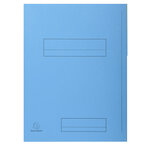Paquet De 50 Chemises Imprimées 2 Rabats Super 210 - 24x32cm - Bleu Clair - X 5 - Exacompta