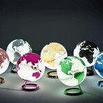 Globe terrestre lumineux Light & Colour Ø 30 cm - Metal Charbon