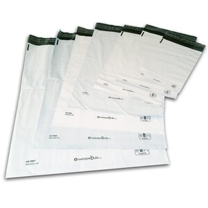 Lot de 50 enveloppes plastiques blanches opaques fb01 - 175x255 mm