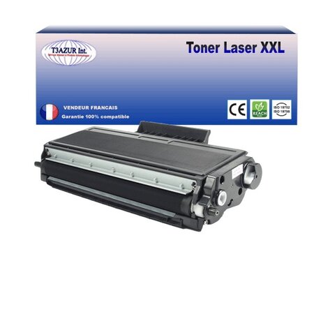 Toner compatible avec Brother TN3480 pour Brother HL-L5000D  HL-L5100DN  HL-L5100DNT  HL-L5100DNTT- 8 000 pages - T3AZUR