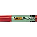 BIC Marqueur permanent Marking Onyx 1481, pointe biseautée, rouge , lot de 12