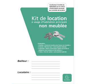 Kit Location Non Meublée - Vert - X 10 - Exacompta