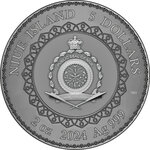 Pièce de monnaie en Argent 5 Dollars g 62.2 (2 oz) Millésime 2024 Mandala Collection DRAGON