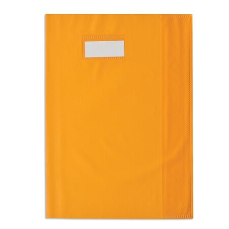 Protège-cahier Styl'SMS 24x32 cm pvc 120 avec Porte-étiquette Orange ELBA