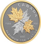 Monnaie en platine 300 g 31.1 (1 oz) millésime 2023 maple leaf 35
