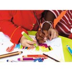 Stabilo 18 crayons de couleur multi-talents woody 3in1 + 1 pinceau rond taille 8 + 1 taille-crayon