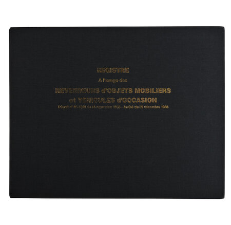 Registre D'objets Mobiliers Et Véhicules D'occasion 240x320 110 Pages - Noir - Exacompta
